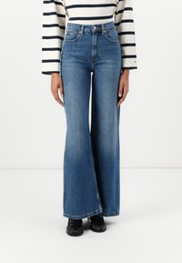 Tommy Hilfiger WIDE LEG - Wide leg - blue denim