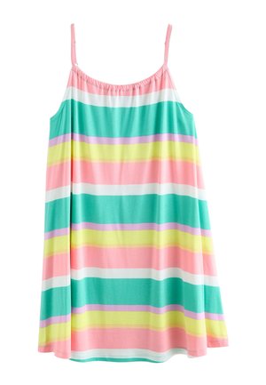 Next, REGULAR FIT - LIGHTWEIGHT MINI DRESS  . - Päevakleit - green pink stripe