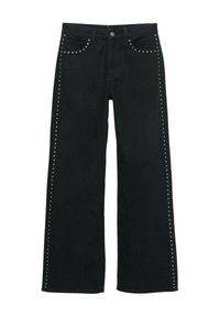 PULL&BEAR STUDDED - Jean flare - black/noir - ZALANDO.FR