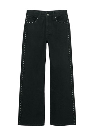 STUDDED - Jean flare - black