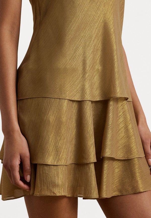 Metallic Chiffon Sleeveless Shift Dress - Cocktail dress / Party dress2