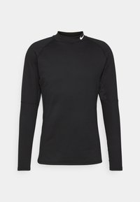 WARM MOCK - T-shirt à manches longues - black/white