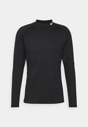 WARM MOCK - Long sleeved top - black/white