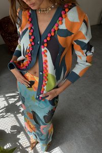 Never Fully Dressed BALEARIC FORREST CARDI - Cardigan - blue