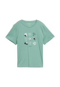 CREW NECK - Print T-shirt - bleeched green