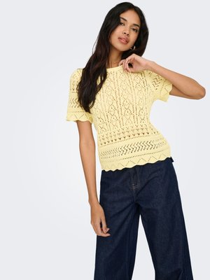 ONLELKE LIFE  STRUCTUR O-NECK  - T-shirt basique - sunlight