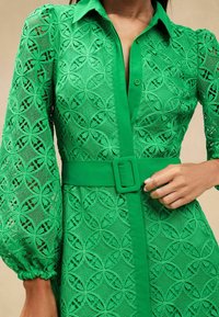 Lipsy REGULAR FIT- BELTED LONG SLEEVE  - Rochie maxi - green