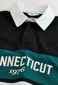 REGULAR FIT - RUGBY - Tops ar garām piedurknēm - black teal blue block