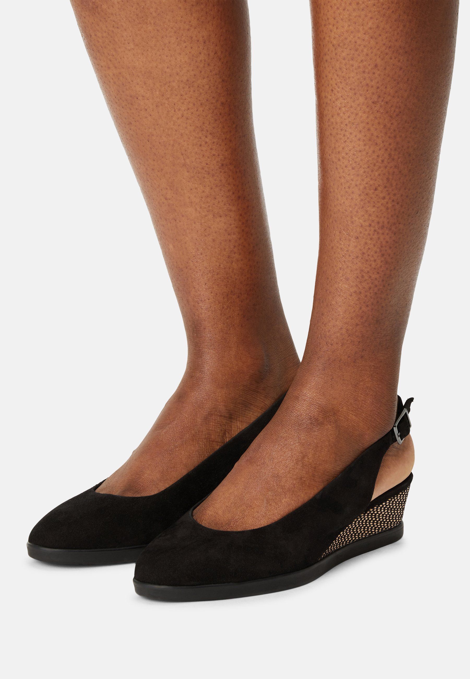 Tamaris Sandalen met sleehak - black/Zwart - Zalando.nl