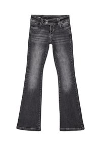 LOW-RISE WITH STUDS  - Bootcut jeans - mottled light grey