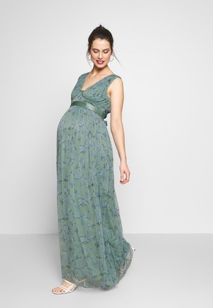SLEEVELESS V NECK MAXI DRESS - Iltapuku - green