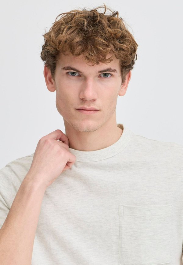 Basic T-shirt - egret melange2