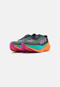 HOKA MACH X 2 - Road running shoes - black/electric aqua