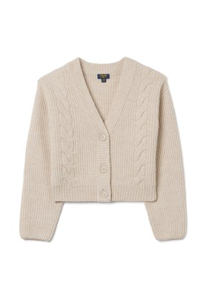 V-NECK - Strickjacke - light beige