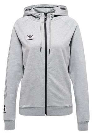 Hummel HMLMOVE GRID COT - Sweatjacke - grey melange