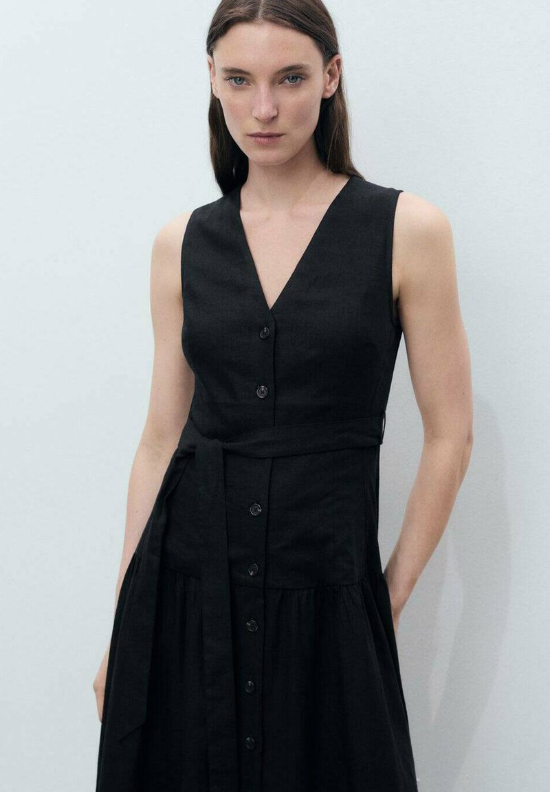 Mango MIDI - Shirt dress - black - Zalando