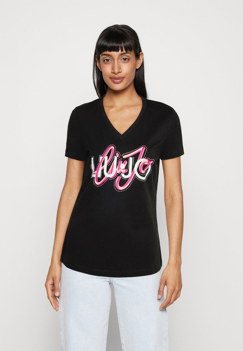 T-Shirt Donna Liu Jo Jeans – Nero, Cotone, Modello TA5172 JS923, Taglia XL, Comfort E Stile Casual