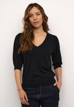CUPINNIE ANNEMARIE  VNECK - Basic T-shirt - black
