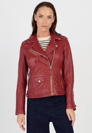 Lederjacke - red
