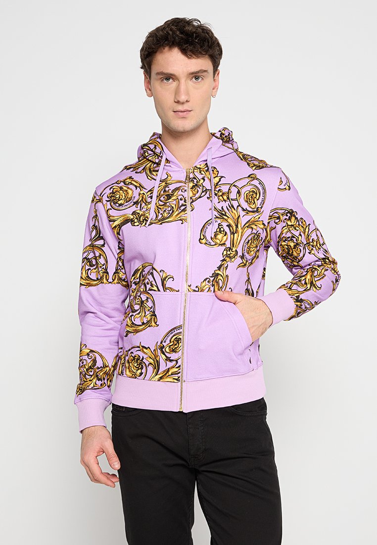 Versace Jeans Couture Sweater met rits paars