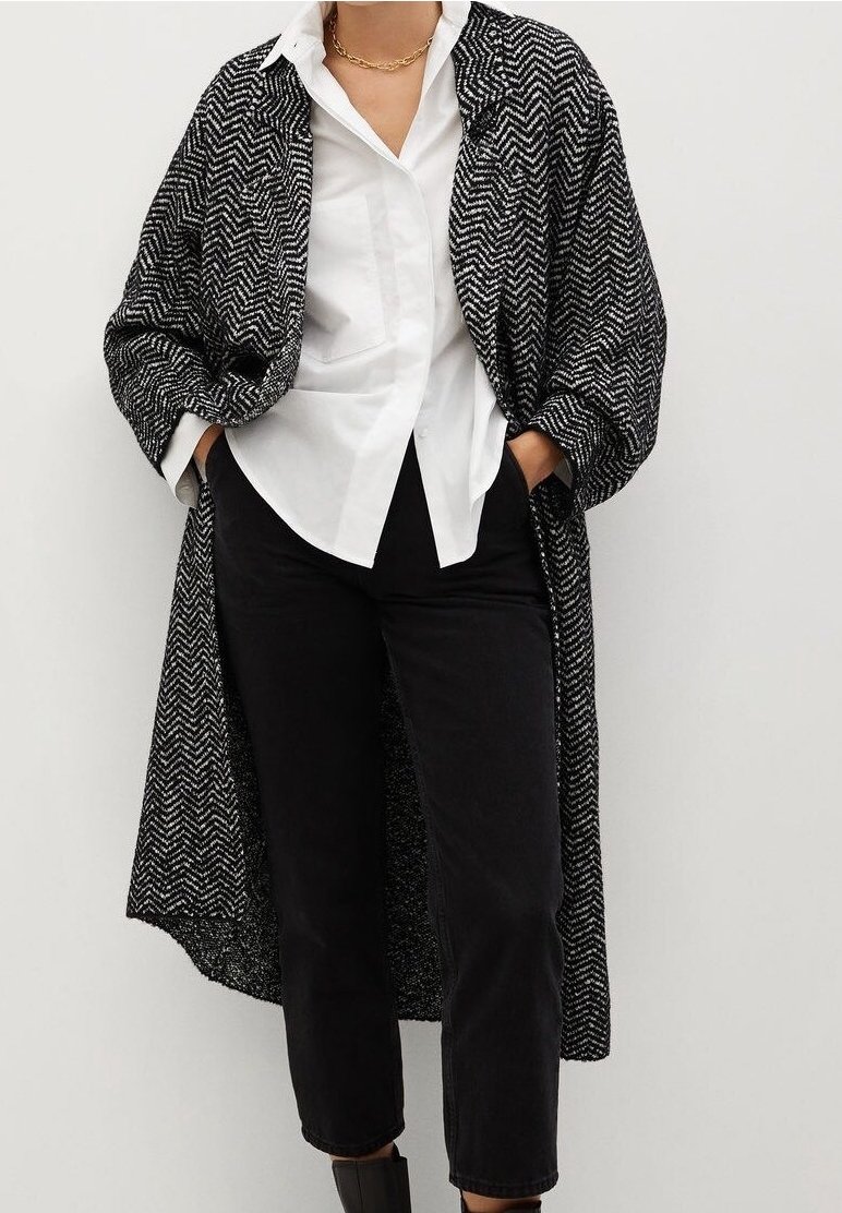 Mango Abrigo clásico - black
