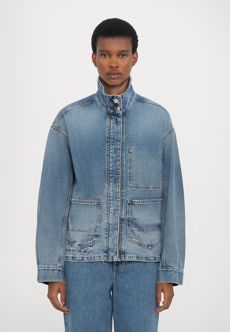 CLOSED SHACKET - Teksajakk - mid blue