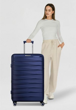 FRANKY, LONDON 4 ROLLEN TROLLEY L 74 CM MIT DEHNFALTE UNISEX - Valise à roulettes - dark blue