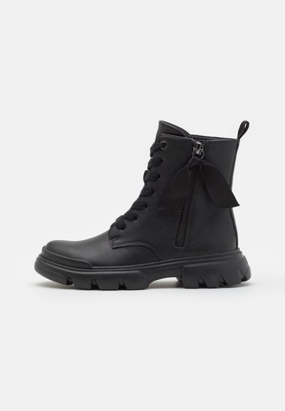 JUNETTE - Bottines à lacets - black