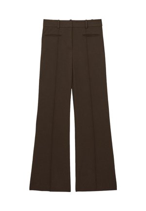 Reiss CLAUDE HIGH RISE FLARED  - Hlače - chocolate brown
