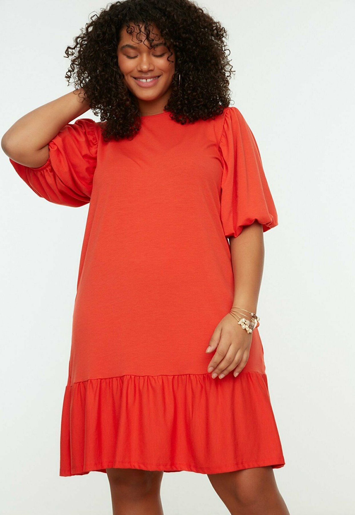 Trendyol Curve Day dress - red/copper 