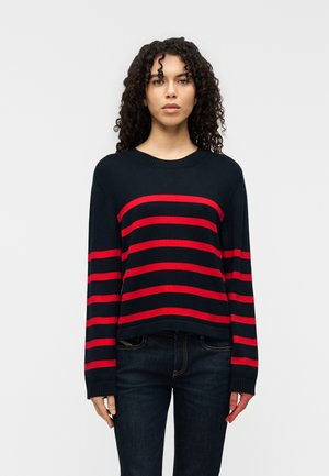FERN JUMPER - Pulóver - navy/poppy red