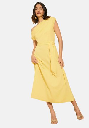 Friends Like These REGULAR FIT - OFF THE SHOULDER SCUBA MIDI - Day dress - pale yellow