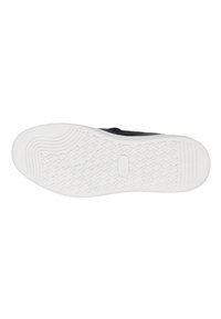 Suola della scarpa in materiale gommoso bianco, caratterizzata da un motivo a intaglio per una migliore aderenza e una leggera curvatura lungo i bordi per un supporto ergonomico.