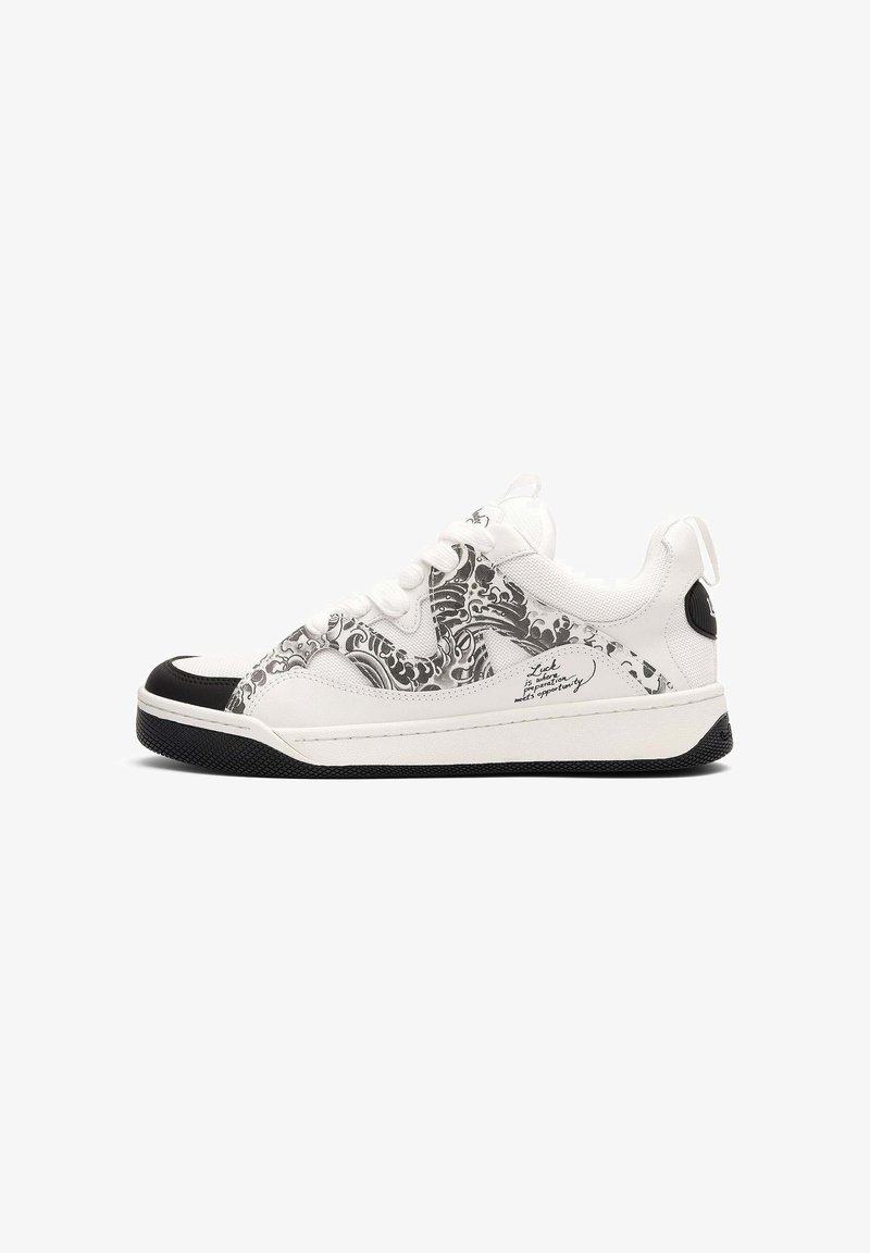 Ed Hardy WAVES - Baskets basses - white/black