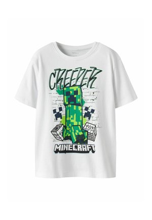 NKMDI MINECRAFT BOX - T-shirt con stampa - bright white