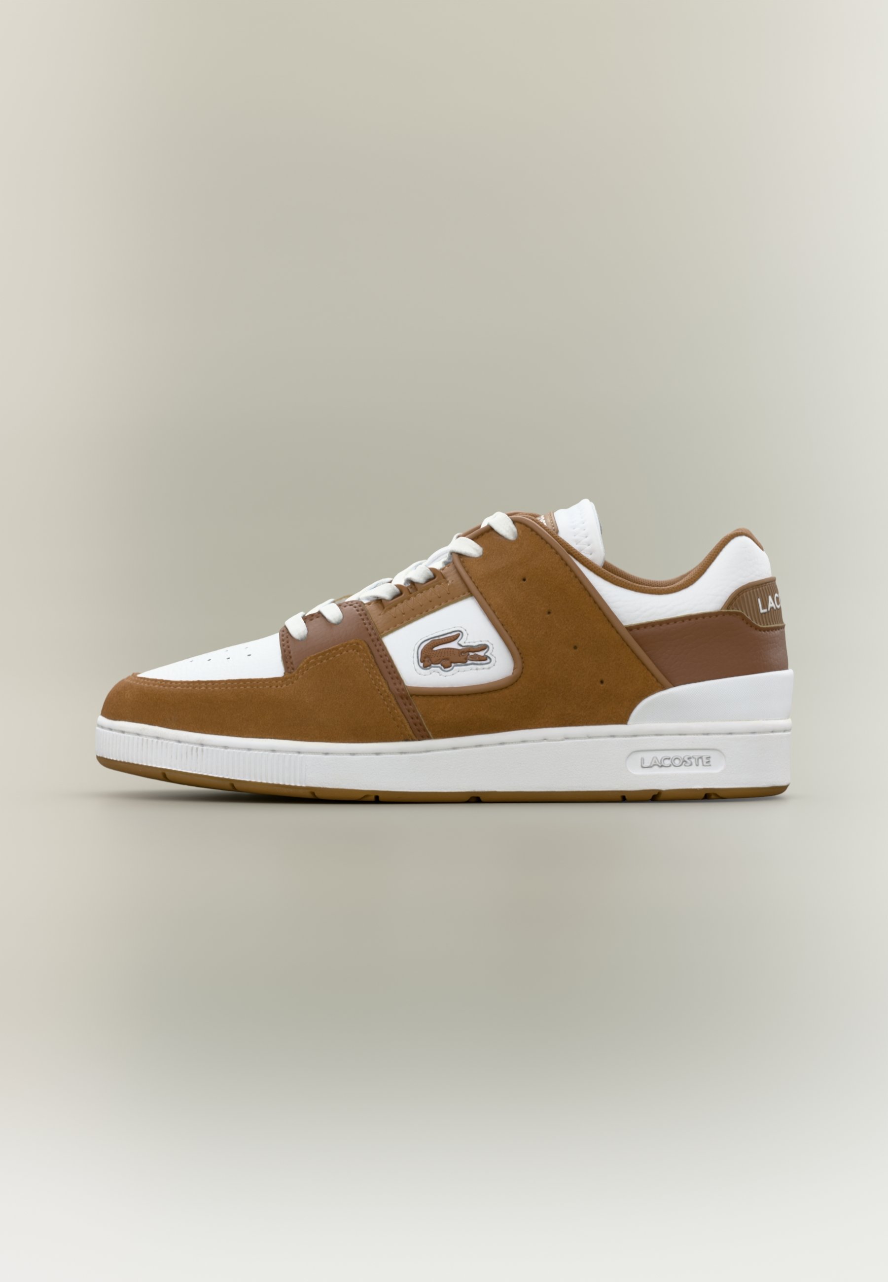Lacoste COURT CAGE 225 - Trainers - brown/white/brown - Zalando
