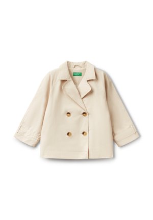 SHORT DOUBLE-BREASTED - Cappotto corto - beige