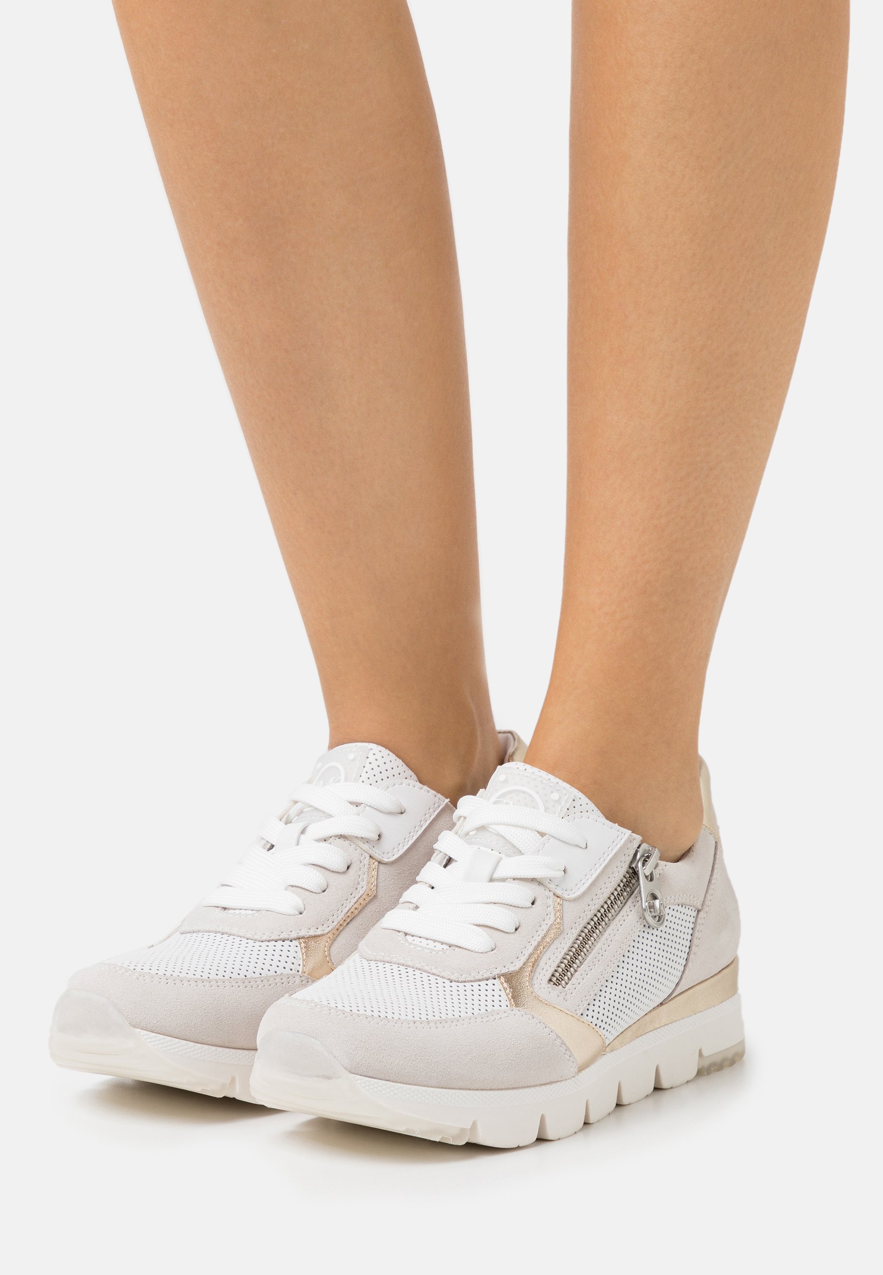 GMK Guido Maria Kretschmer Schuhe Damen weiß grau rosa Leder Sneaker Gr.41 GMK Guido Maria Kretschmer Schuhe Damen weiß grau rosa Leder Sneaker Gr.41