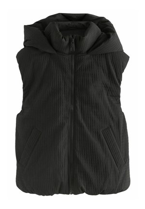 Next REGULAR FIT - TEXTURED HOODED - Väst - black