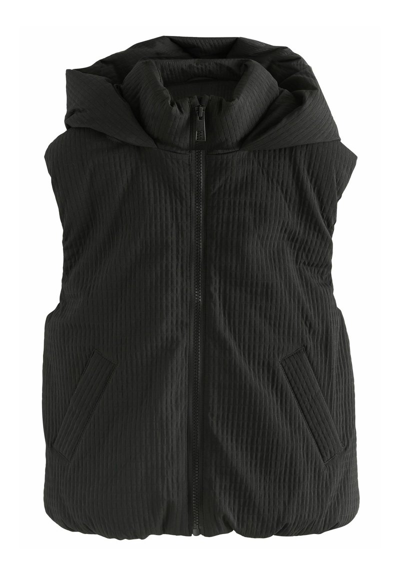 Next REGULAR FIT - TEXTURED HOODED - Väst - black