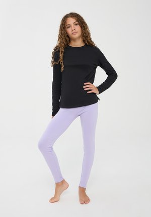 Terranova PESANTI A VITA ALTA - Leggings - lilla scuro