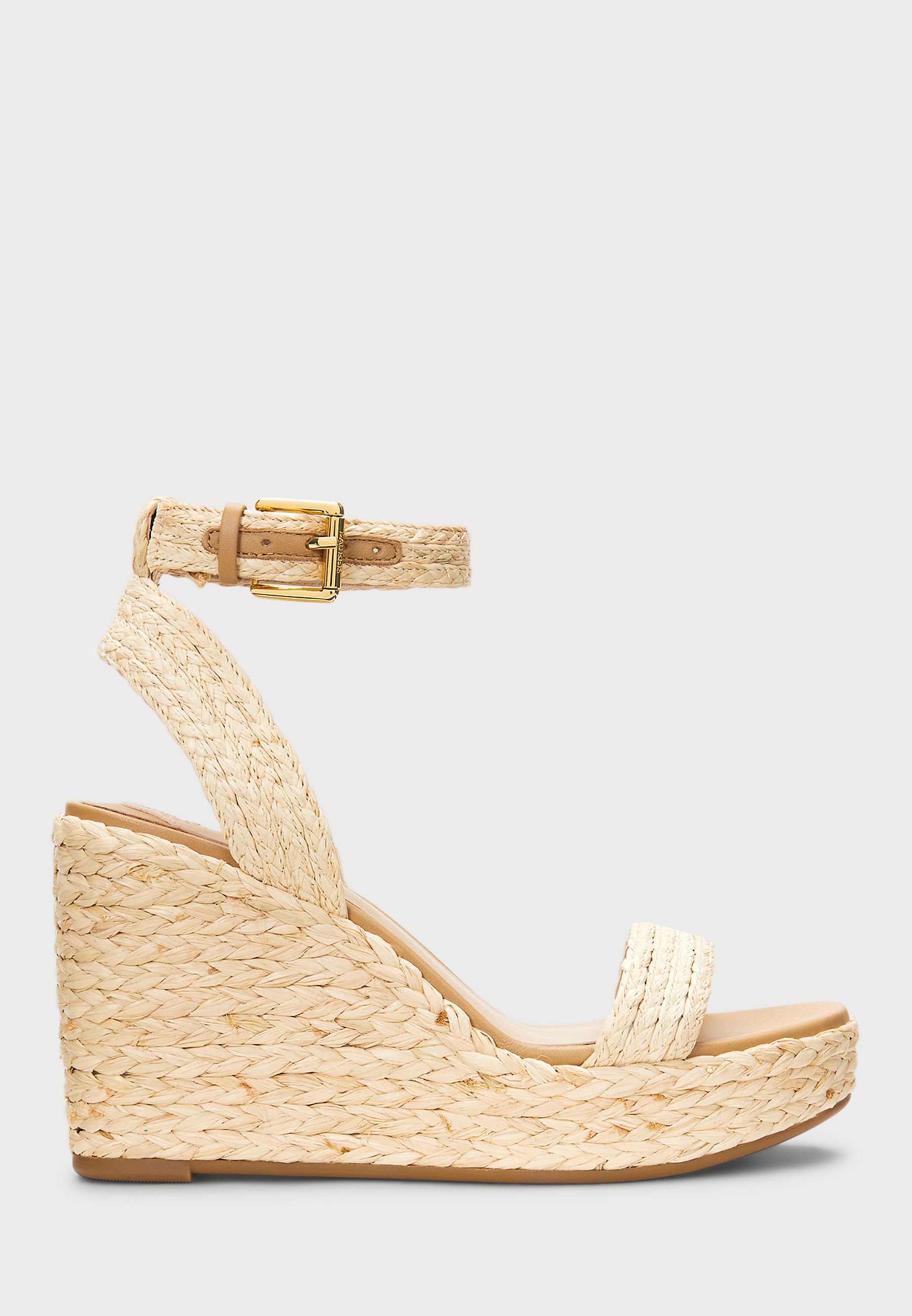 【RALPH LAUREN】Hilarie IV★ラフィア ウェッジサンダル Lauren Ralph Lauren HILARIE IV BRAIDED RAFFIA ESPADRILLE