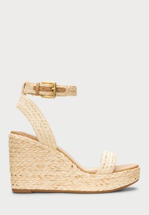 HILARIE IV BRAIDED RAFFIA ESPADRILLE - Platåsandaler - natural