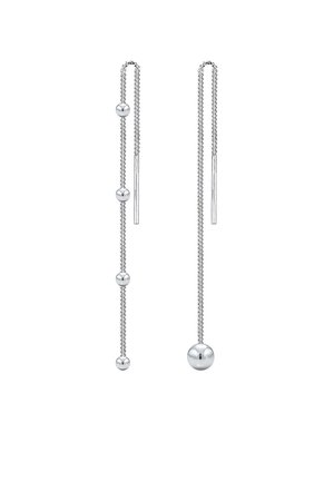 GEO KUGEL ASYMMETRISCH DURCHZIEHEN - Pendientes - silver coloured