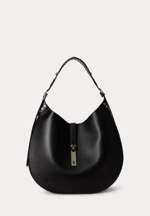Polo Ralph Lauren, POLO ID STUD LEATHER MEDIUM SHOULDER BAG - Schoudertas - black