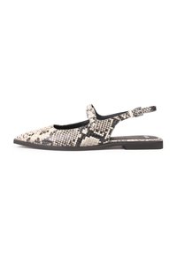 LAURYNN - Baleríny s páskem - oatmilk white black