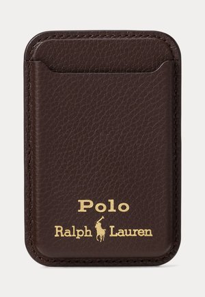 Polo Ralph Lauren LEATHER CARD CASE WITH MAGSAFE - Vizītkaršu maciņš - dark brown
