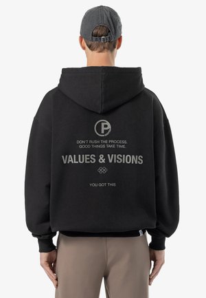 Pegador CLINTON  - Bluză de molton cu fermoar - washed black
