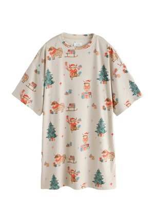 Next, REGULAR FIT - MATCHING FAMILY CHRISTMAS COSY NIGHTIE - Nightie - oatmeal hamish the highland cow