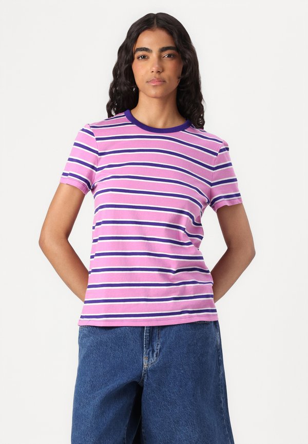 CREW STRIPE - Print T-shirt - budding lilac3